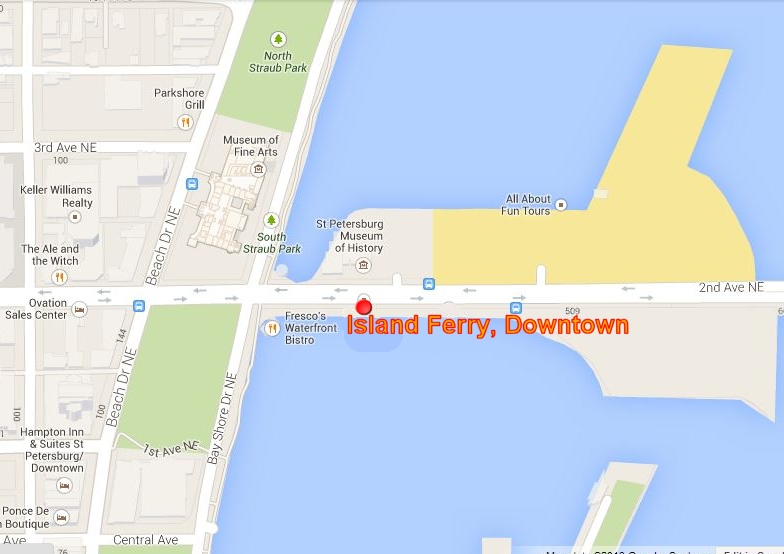 Island Ferry downtown St Petersburg departure location