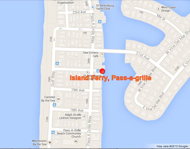 Island Ferry St Pete Beach Pass-a-grille departure location
